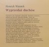 Henryk Waniek Wyprzedaż duchów